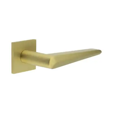 Click Here To Enlarge This Photo Of CR-107B3SB Frelan Hardware CRES Fixed Dead &lpar;Square Rose&rpar; Door Handle Satin Brass &lpar;SS316&rpar;