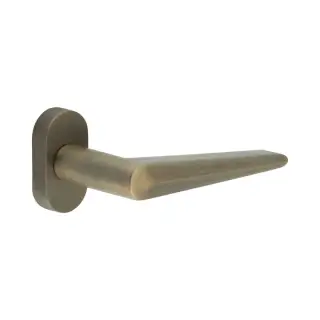 CR-107C4AB Frelan Hardware CRES Multi Point Oval Rose Door Handle Antique Brass &lpar;SS316&rpar;