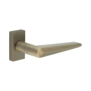 CR-107D4AB Frelan Hardware CRES Multi Point Rectangular Rose Door Handle Antique Brass &lpar;SS316&rpar;