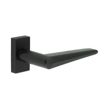 Click Here To Enlarge This Photo Of CR-107D4MB Frelan Hardware CRES Multi Point Rectangular Rose Door Handle Black &lpar;SS316&rpar;