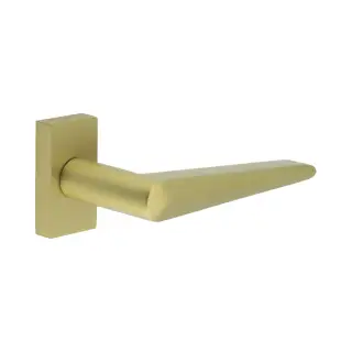CR-107D4SB Frelan Hardware CRES Multi Point Rectangular Rose Door Handle Satin Brass &lpar;SS316&rpar;