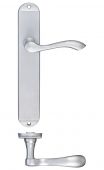 FB032SC - Zoo Hardware Fulton & Bray 'Arundel' Lever Latch Handles on Long Backplate &lpar;245 x 42mm&rpar; Satin Chrome