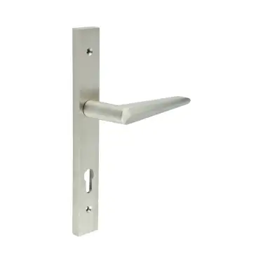 Click Here To Enlarge This Photo Of CR-107G4SSS Frelan Hardware CRES 92mm Multi Point Backplate Door Handle &lpar;215mm c&sol;c&rpar; Satin Stainless Steel &lpar;SS316&rpar;