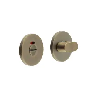 CR-801AJ7AB Frelan Hardware CRES Thumb Turn & Release &lpar;Round Rose&rpar; with Indicator Antique Brass &lpar;SS316&rpar;
