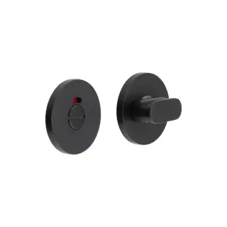 CR-801AJ7MB Frelan Hardware CRES Thumb Turn & Release &lpar;Round Rose&rpar; with Indicator Black &lpar;SS316&rpar;