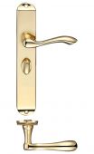 FB033 - Zoo Hardware Fulton & Bray 'Arundel' Lever Bathroom &lpar;57mm c&sol;c&rpar; Handles on Long Backplate &lpar;245 x 42mm&rpar; Polished Brass