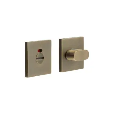 Click Here To Enlarge This Photo Of CR-801BK7AB Frelan Hardware CRES Thumb Turn & Release &lpar;Square Rose&rpar; with Indicator Antique Brass &lpar;SS316&rpar;