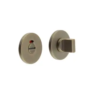 CR-802AJ7AB Frelan Hardware CRES Thumb Turn & Release &lpar;Round Rose&rpar; with Indicator Antique Brass &lpar;SS316&rpar;