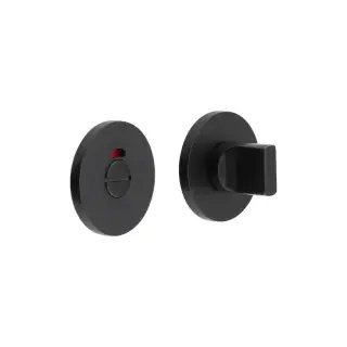 CR-802AJ7MB Frelan Hardware CRES Thumb Turn & Release &lpar;Round Rose&rpar; with Indicator Black &lpar;SS316&rpar;