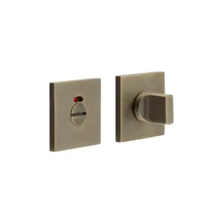 CR-802BK7AB Frelan Hardware CRES Thumb Turn & Release &lpar;Square Rose&rpar; with Indicator Antique Brass &lpar;SS316&rpar;