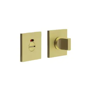 CR-802BK7SB Frelan Hardware CRES Thumb Turn & Release &lpar;Square Rose&rpar; with Indicator Satin Brass &lpar;SS316&rpar;