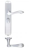 FB033SC - Zoo Hardware Fulton & Bray 'Arundel' Lever Bathroom &lpar;57mm c&sol;c&rpar; Handles on Long Backplate &lpar;245 x 42mm&rpar; Satin Chrome