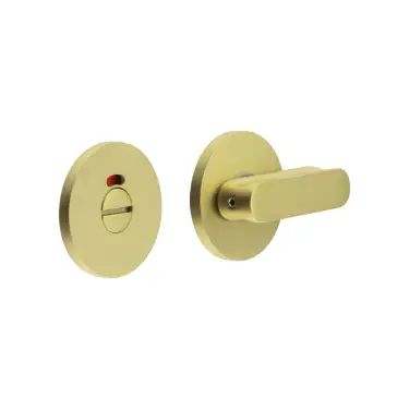Click Here To Enlarge This Photo Of CR-803AJ7SB Frelan Hardware CRES Thumb Turn & Release &lpar;Round Rose&rpar; with Indicator Satin Brass &lpar;SS316&rpar;