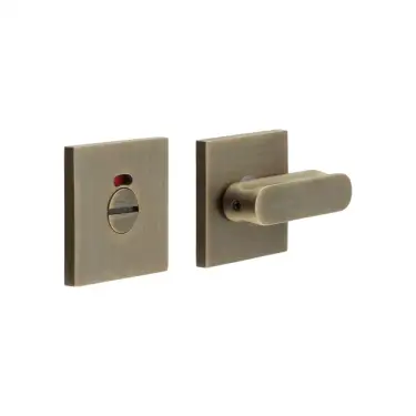 Click Here To Enlarge This Photo Of CR-803BK7AB Frelan Hardware CRES Thumb Turn & Release &lpar;Square Rose&rpar; with Indicator Antique Brass &lpar;SS316&rpar;