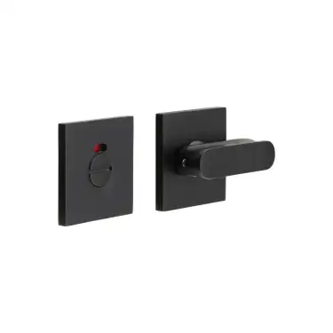 Click Here To Enlarge This Photo Of CR-803BK7MB Frelan Hardware CRES Thumb Turn & Release &lpar;Square Rose&rpar; with Indicator Black &lpar;SS316&rpar;