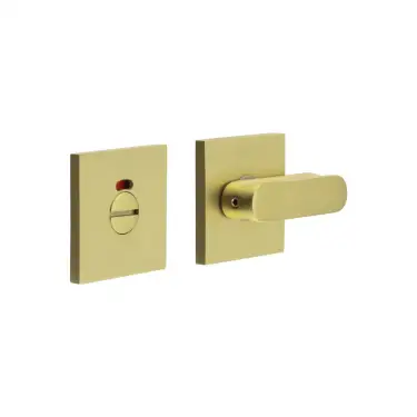 Click Here To Enlarge This Photo Of CR-803BK7SB Frelan Hardware CRES Thumb Turn & Release &lpar;Square Rose&rpar; with Indicator Satin Brass &lpar;SS316&rpar;