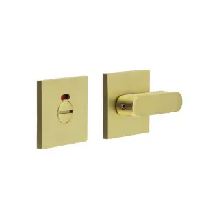 CR-803BK7SB Frelan Hardware CRES Thumb Turn & Release &lpar;Square Rose&rpar; with Indicator Satin Brass &lpar;SS316&rpar;