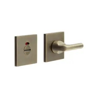 CR-804BK7AB Frelan Hardware CRES DDA Thumb Turn & Release &lpar;Square Rose&rpar; with Indicator Antique Brass &lpar;SS316&rpar;