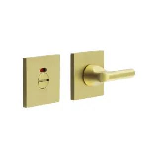 CR-804BK7SB Frelan Hardware CRES DDA Thumb Turn & Release &lpar;Square Rose&rpar; with Indicator Satin Brass &lpar;SS316&rpar;