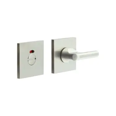 Click Here To Enlarge This Photo Of CR-804BK7SSS Frelan Hardware CRES DDA Thumb Turn & Release &lpar;Square Rose&rpar; with Indicator Satin Stainless Steel &lpar;SS316&rpar;
