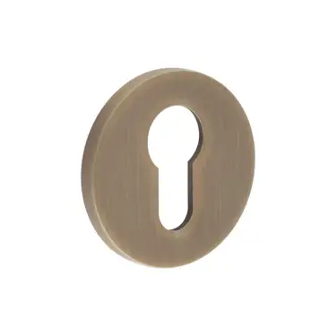 Click Here To Enlarge This Photo Of CR-S10AB Frelan Hardware CRES Euro Keyway &lpar;Round Rose&rpar; Escutcheon Antique Brass &lpar;SS316&rpar;