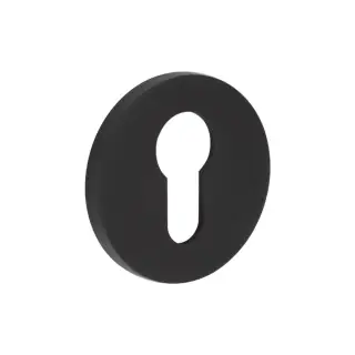 CR-S10MB Frelan Hardware CRES Euro Keyway &lpar;Round Rose&rpar; Escutcheon Black &lpar;SS316&rpar;