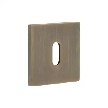 Click Here To Enlarge This Photo Of CR-T10AB Frelan Hardware CRES Standard Keyway &lpar;Square Rose&rpar; Escutcheon Antique Brass &lpar;SS316&rpar;