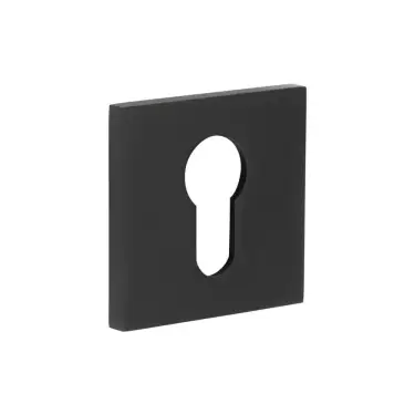 Click Here To Enlarge This Photo Of CR-U10MB Frelan Hardware CRES Euro Keyway &lpar;Square Rose&rpar; Escutcheon Black &lpar;SS316&rpar;