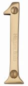 C1560 1-PB Heritage Brass Numeral 1 Face Fix 76mm &lpar;3"&rpar; Polished Brass Finish