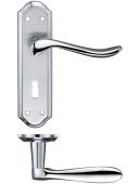 FB041SCCP - Zoo Hardware Fulton & Bray 'Lincoln' Lever Lock &lpar;57mm c&sol;c&rpar; Handles &lpar;180 x 48mm&rpar; Satin&sol;Polished Chrome