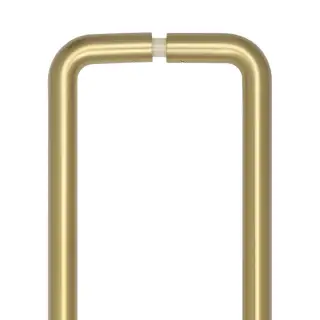 CRES3002SBB2B Frelan Hardware CRES 425mm &lpar;Back to Back&rpar; D Shape Pull Handles Satin Brass &lpar;SS316&rpar;