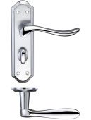 FB043SCCP - Zoo Hardware Fulton & Bray 'Lincoln' Lever Bathroom &lpar;57mm c&sol;c&rpar; Handles &lpar;180 x 48mm&rpar; Satin&sol;Polished Chrome