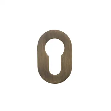Click Here To Enlarge This Photo Of RT001-MINI-AB - Zoo Hardware Rosso Tecnica 'Mini' Euro Profile Escutcheons &lpar;Pair&rpar;  - Antique Brass