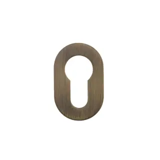 RT001-MINI-AB - Zoo Hardware Rosso Tecnica 'Mini' Euro Profile Escutcheons &lpar;Pair&rpar;  - Antique Brass
