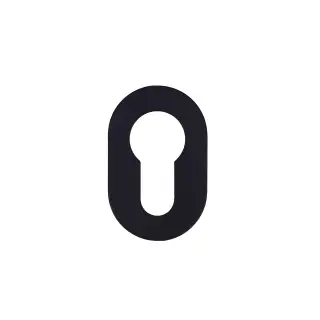 RT001-MINI-PCB - Zoo Hardware Rosso Tecnica 'Mini' Euro Profile Escutcheons &lpar;Pair&rpar;  - Powder Coat Black