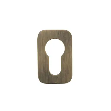 Click Here To Enlarge This Photo Of RT001-MINISQ-AB - Zoo Hardware Rosso Tecnica 'Mini' Squircle Euro Profile Escutcheons &lpar;Pair&rpar;  - Antique Brass