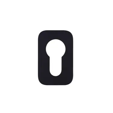Click Here To Enlarge This Photo Of RT001-MINISQ-PCB - Zoo Hardware Rosso Tecnica 'Mini' Squircle Euro Profile Escutcheons &lpar;Pair&rpar;  - Powder Coat Black