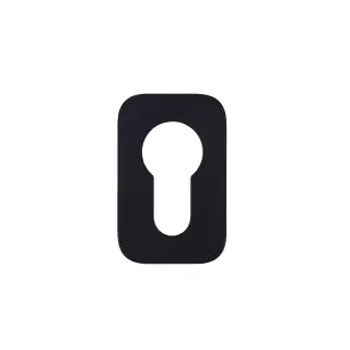 RT001-MINISQ-PCB - Zoo Hardware Rosso Tecnica 'Mini' Squircle Euro Profile Escutcheons &lpar;Pair&rpar;  - Powder Coat Black