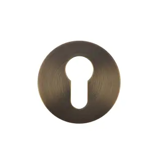 RT001-SLIM-AB - Zoo Hardware Rosso Tecnica Slim 4mm Euro Profile Escutcheons &lpar;Pair&rpar; - Antique Brass