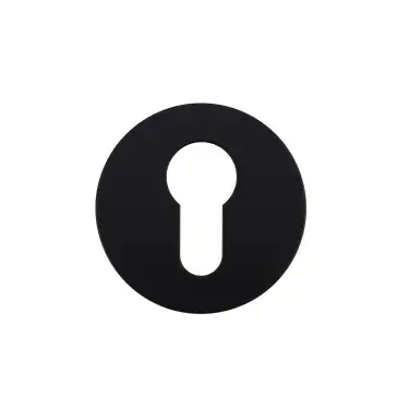 Click Here To Enlarge This Photo Of RT001-SLIM-PCB - Zoo Hardware Rosso Tecnica Slim 4mm Euro Profile Escutcheons &lpar;Pair&rpar; - Powder Coat Black