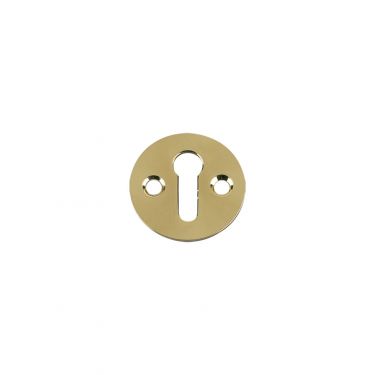 Click Here To Enlarge This Photo Of FB10 - Zoo Hardware Fulton & Bray Standard Key Profile Victorian Escutcheon 32mm dia&period; Polished Brass