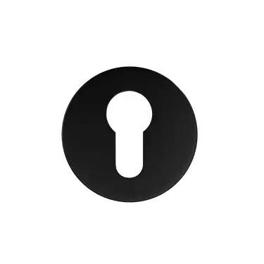 Click Here To Enlarge This Photo Of RT001-SLIM-PVDBLK - Zoo Hardware Rosso Tecnica Slim 4mm Euro Profile Escutcheons &lpar;Pair&rpar; - PVD Black