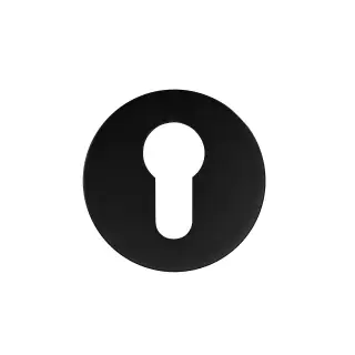 RT001-SLIM-PVDBLK - Zoo Hardware Rosso Tecnica Slim 4mm Euro Profile Escutcheons &lpar;Pair&rpar; - PVD Black