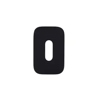 RT002-MINISQ-PCB - Zoo Hardware Rosso Tecnica 'Mini' Squircle Standard Profile Escutcheons &lpar;Pair&rpar; - Powder Coat Black