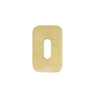 RT002-MINISQ-PVDSB - Zoo Hardware Rosso Tecnica 'Mini' Squircle Standard Profile Escutcheons &lpar;Pair&rpar; - PVD Satin Brass