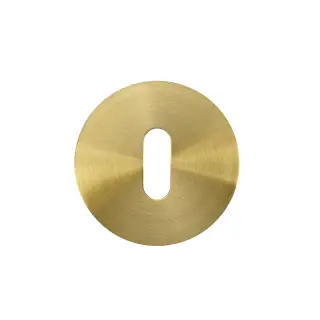 RT002-SLIM-PVDSB - Zoo Hardware Rosso Tecnica Slim 4mm Standard Profile Escutcheons &lpar;Pair&rpar; - PVD Satin Brass