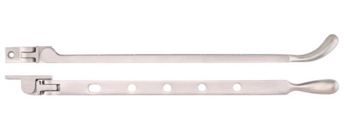 Click Here To Enlarge This Photo Of FB102PVDSN - Zoo Hardware Fulton & Bray Bulb End Casement Stay 12" Satin Nickel