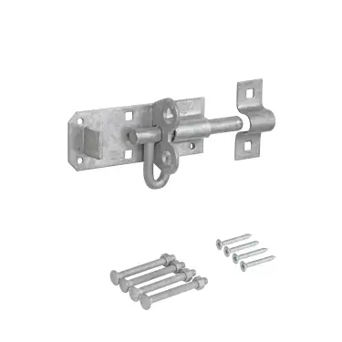 Click Here To Enlarge This Photo Of Eclipse J93112 Galvanised Brenton Padbolt &lpar;Medium Duty&rpar; 102mm with Fixings