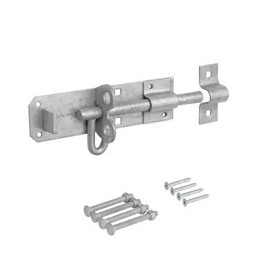 Click Here To Enlarge This Photo Of Eclipse J93122 Galvanised Brenton Padbolt &lpar;Medium Duty&rpar; 152mm with Fixings
