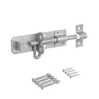 Eclipse J93122 Galvanised Brenton Padbolt &lpar;Medium Duty&rpar; 152mm with Fixings